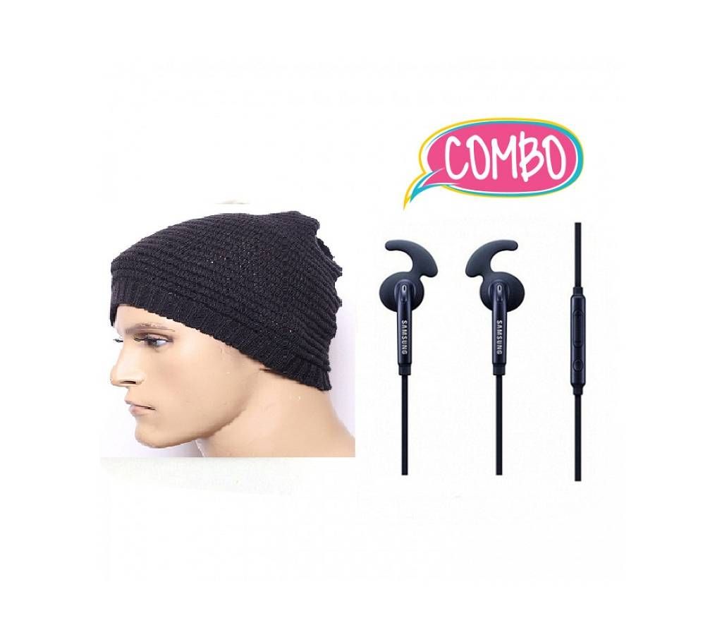 Men’s Winter Beanie Hat + In-ear earphones combo offer