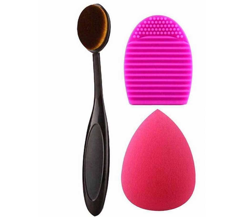 3 in 1 Face Makeup Accessories Combo Pack