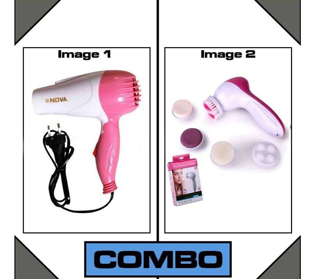 NOVA Hair Dryer and 5 IN 1 Beauty Care Combo