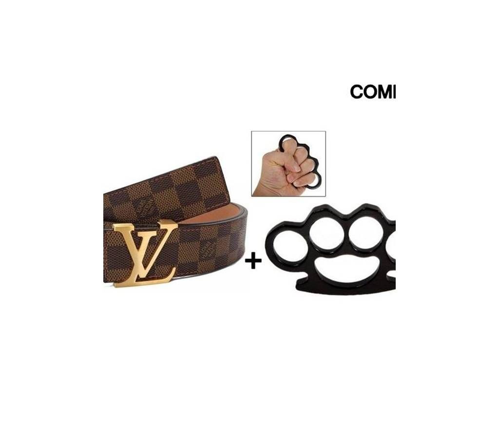 Louis Vuitton Damier Ebene Belt & Fist Fighting