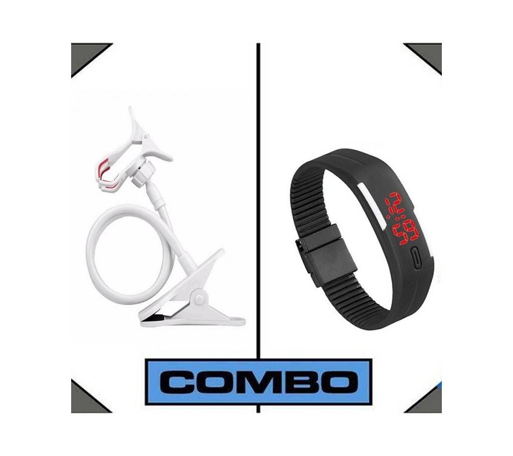 Combo offer LED Watch + Mobile Holder 