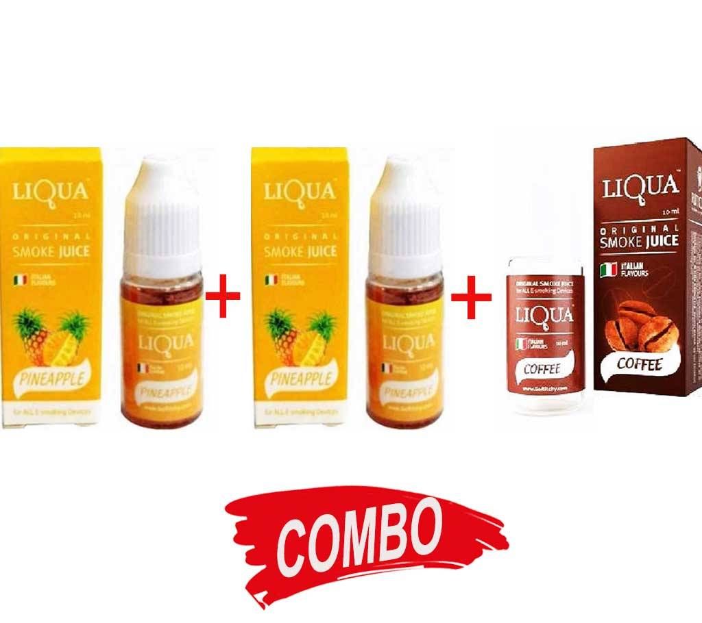 Pineapple Flavour E-Liquid (2 Pieces) + Liqua E-Liquid (1 Piece) Combo Offer