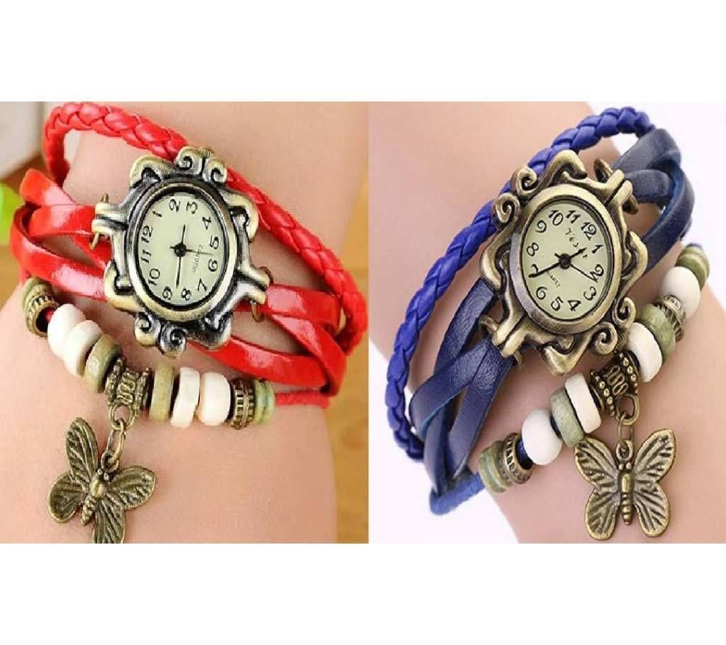 ladies Vintage watch for Women combo of 2pcs 