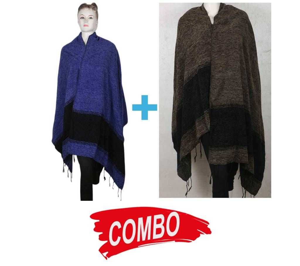 Handmade Tribal Woolen Shawls (2 Colors) - Combo Offer