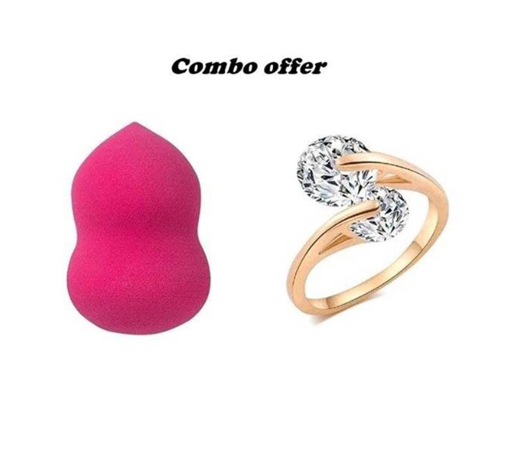 Combo Make-up Blender and rose gold plated Finger