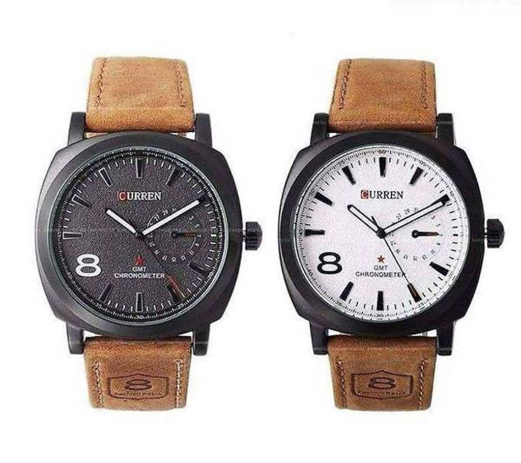 Curren mens wrist watch 2 pieces combo offer 