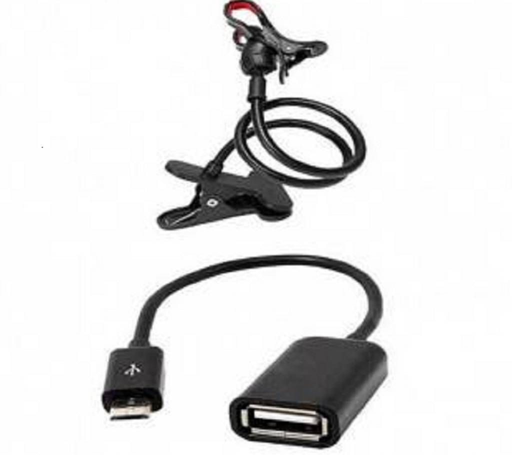 Rotating Stand and Micro USB OTG Cable