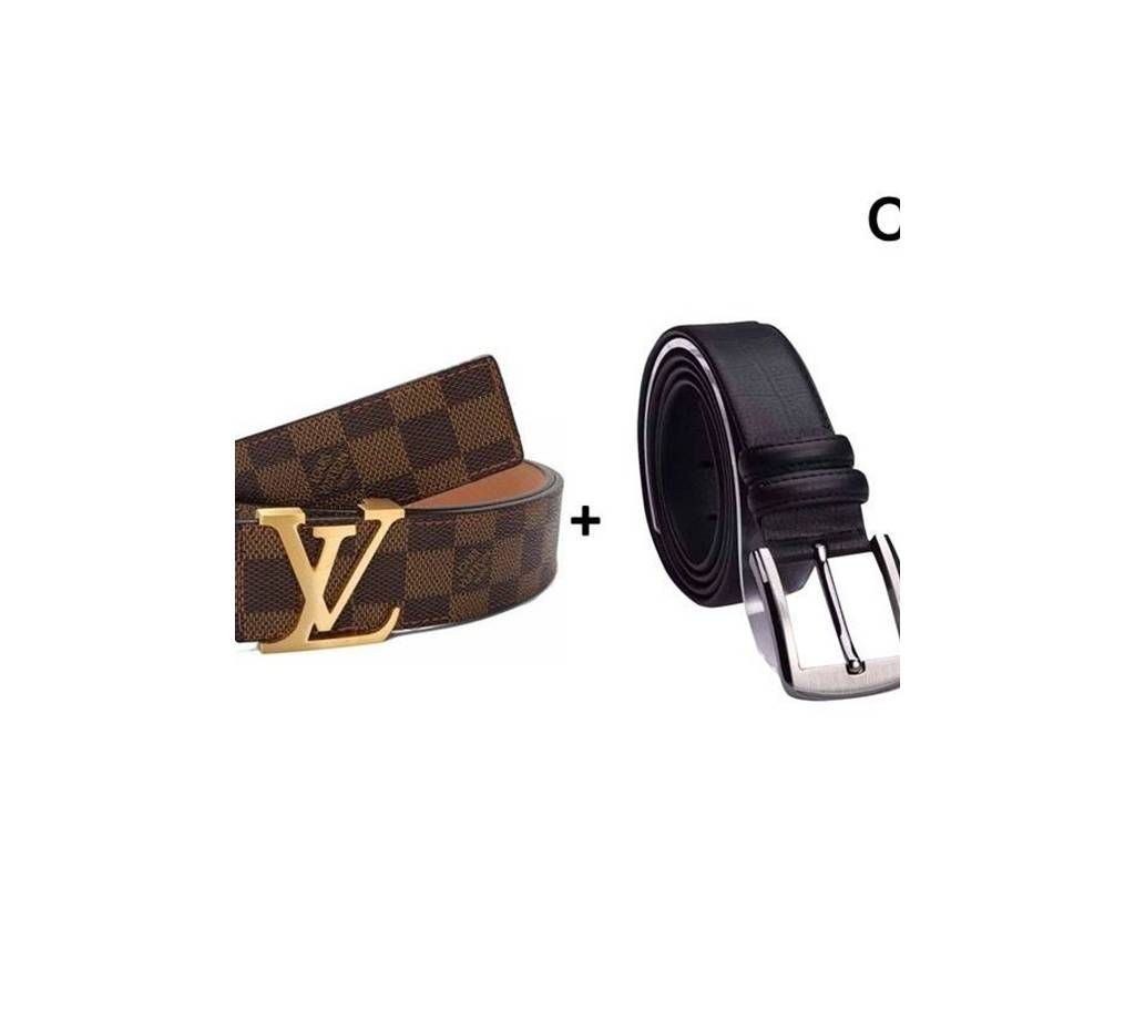 Louis Vuitton Damier Ebene Belt & Formal Leather Belt 