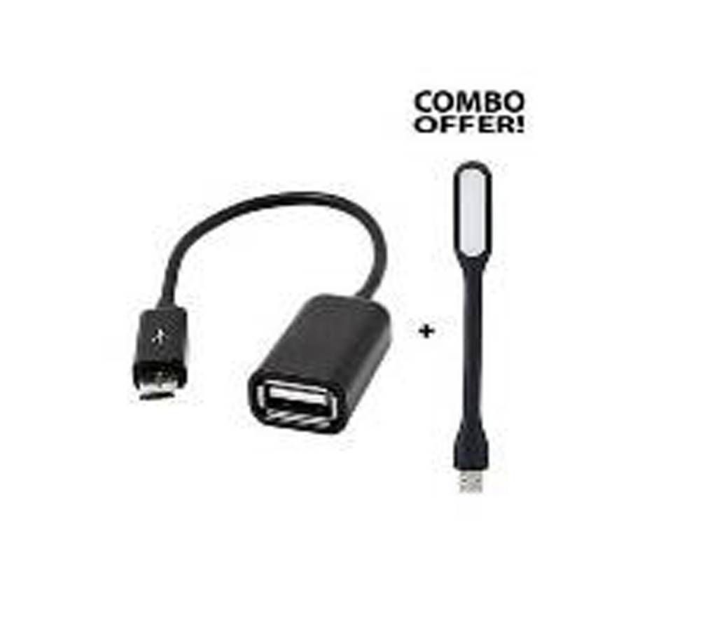 BMI-USB OTG CABLE AND USB LIGHT Combo