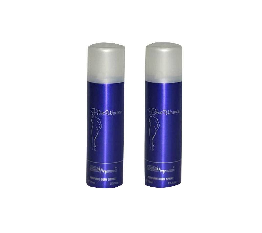 BLUE WOMEN Body Spray75ml 2pcs combo -  (UAE)