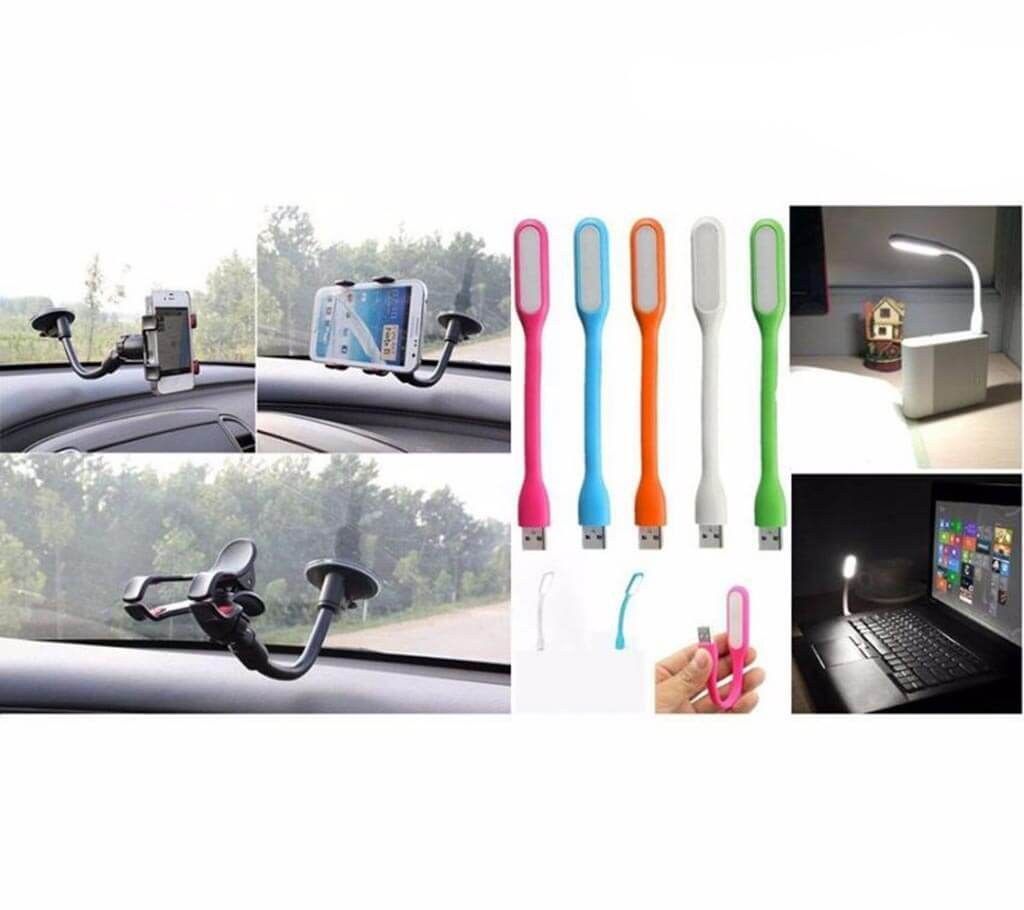 Car mobile phone holder and USB light combo offer