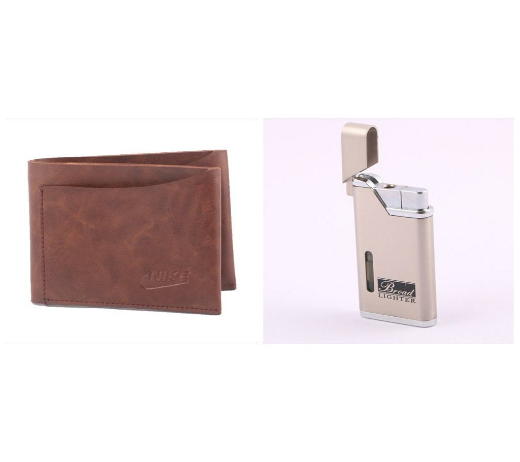 Mens Wallet + Lighter Combo Offer 
