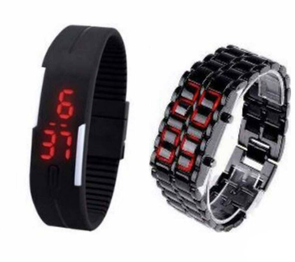 LED watch+LED samurai bracelet watch combo offer 