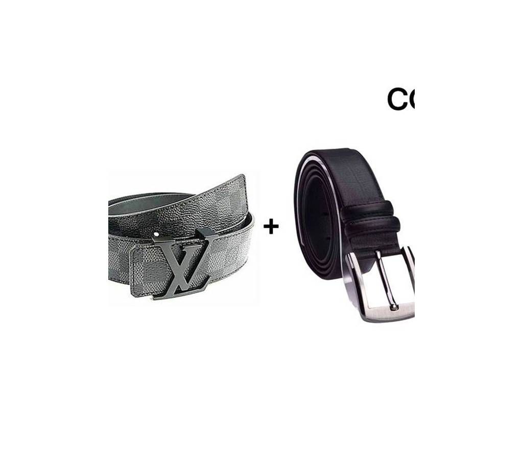 Louis Vuitton Damier Ebene Belt & Formal Leather B
