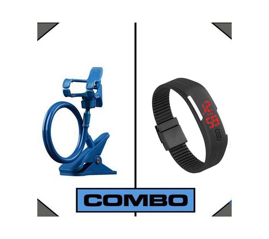 Combo offer LED Watch + Mobile Holder c