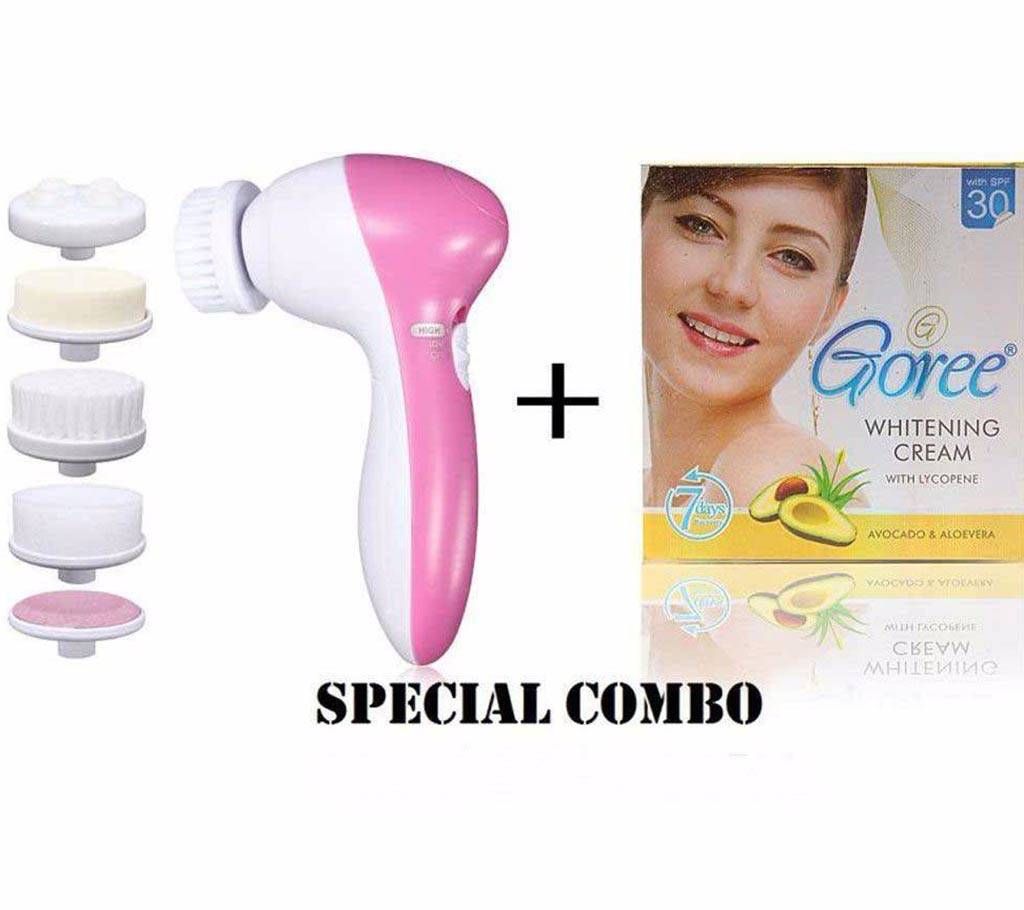 Multi functional face massager+Goree cream combo offer 