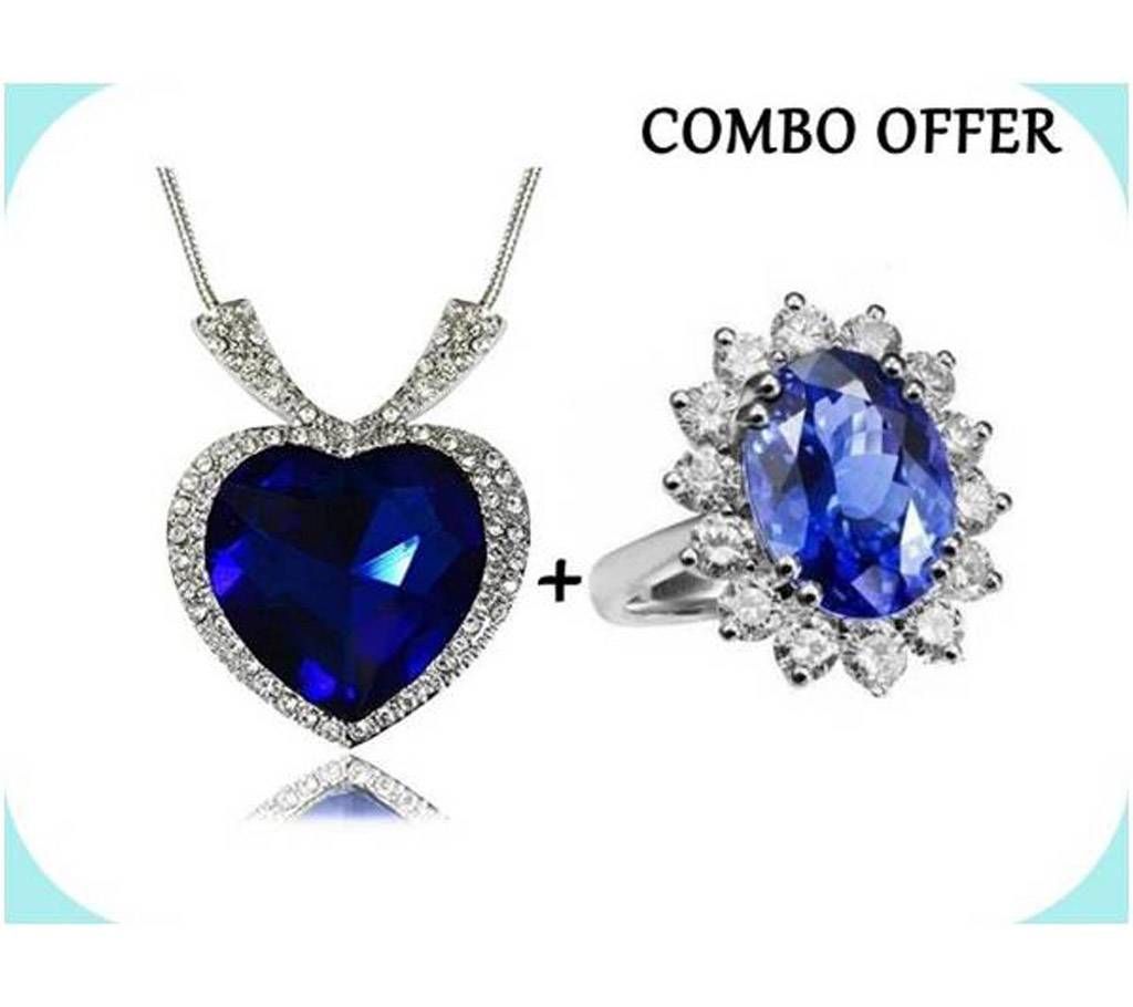 Titanic Heart Shaped Necklace & Princess Diana Finger ring