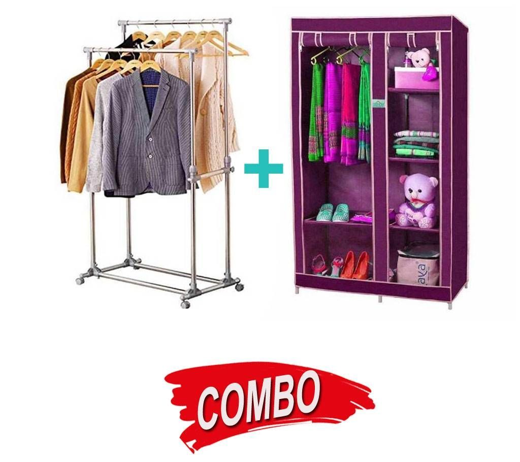 porteable cloth wiredrove+cloth hanger{2 layer} combo offer