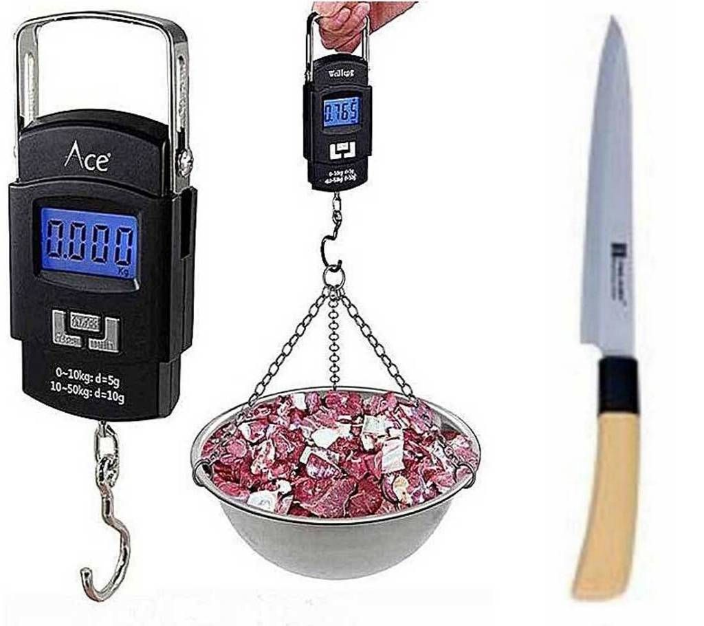 DIGITAL WEIGHT SCALE - BLACK + KITCHEN Wooden Handle Small Slim Nike
