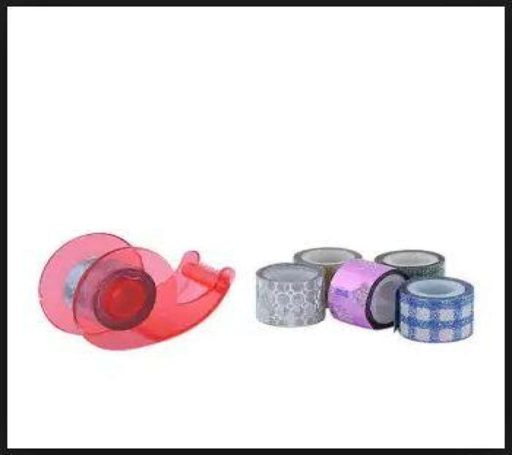 Combo Pack of 5 Pieces Washi Tape With Cutter