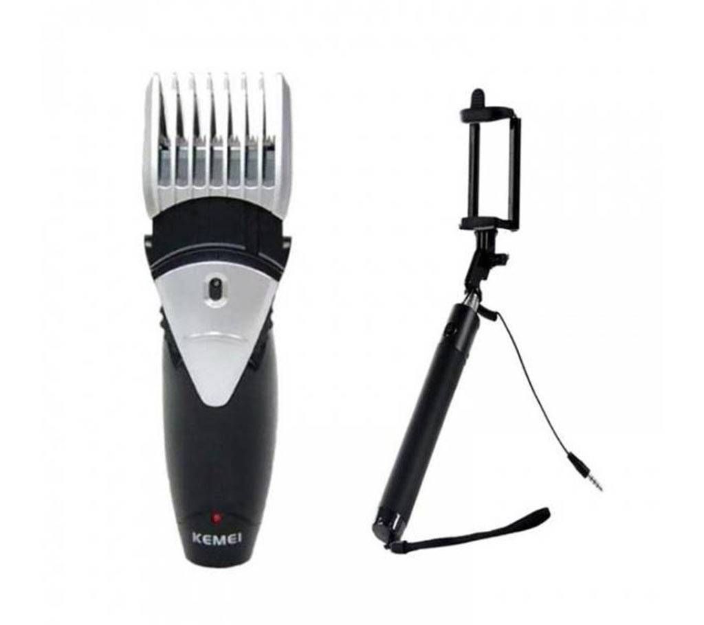 Kemei KM-3909 Trimmer & Selfie Stick Combo 