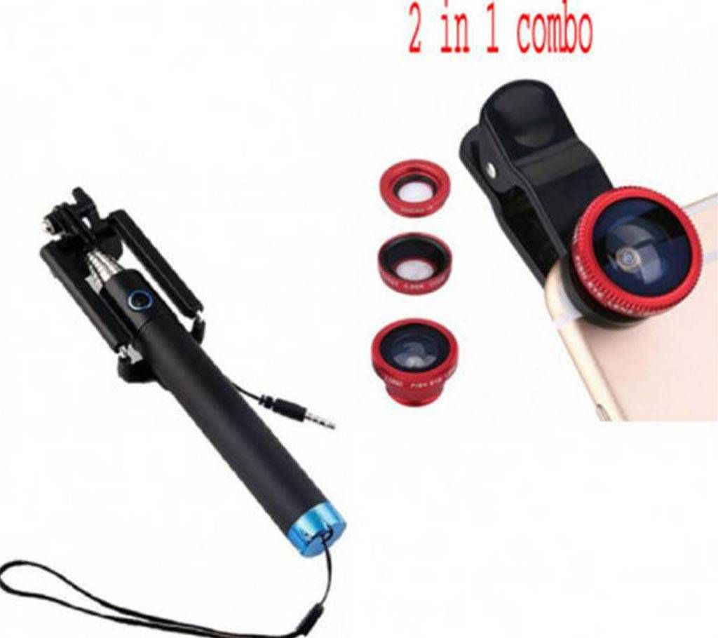 Clip Lens & Selfie Stick Combo Offer