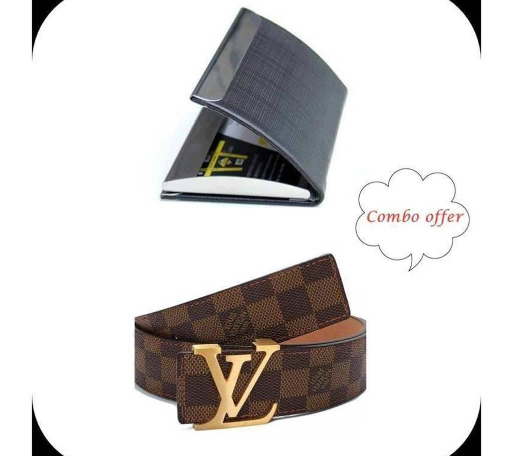 Louis Vuitton Belt & Credit Card Holder Combo