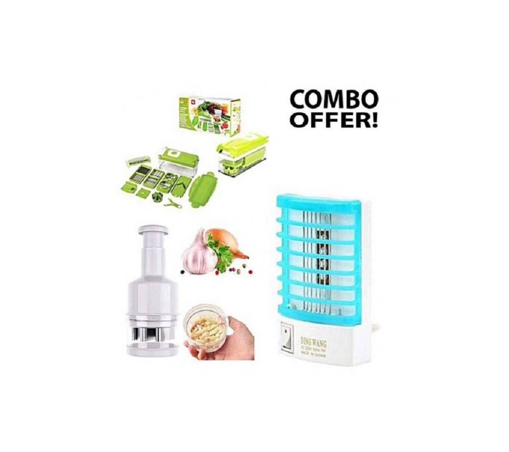 Combo Pack Nicer Dicer Plus and Vegetable Chopper and Mosquito Lamp
