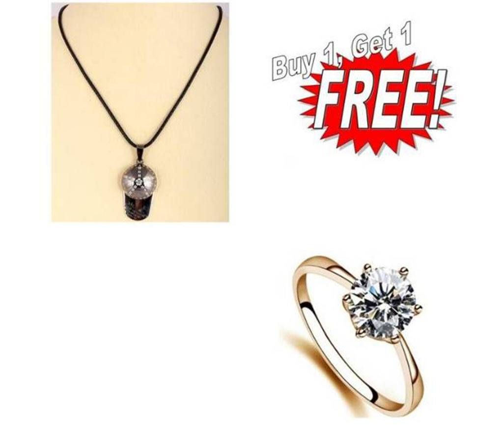 Buy One Finger Ring & Get One Man Locket with Chain free