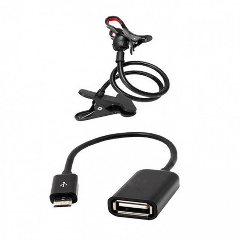 Combo Of 360 Rotate Stand & Micro USB OTG Cable Combo