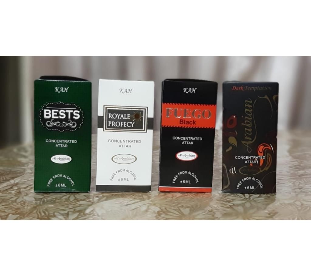 Best, Royal Profecy, Fiego Black & Choclate Attar 4pcs 6ml-BD