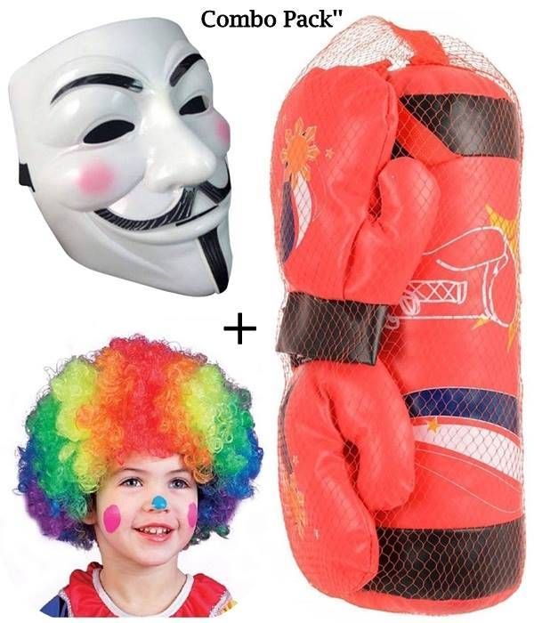 Vendetta Mask + Kid's Boxing Bag & Gloves Combo