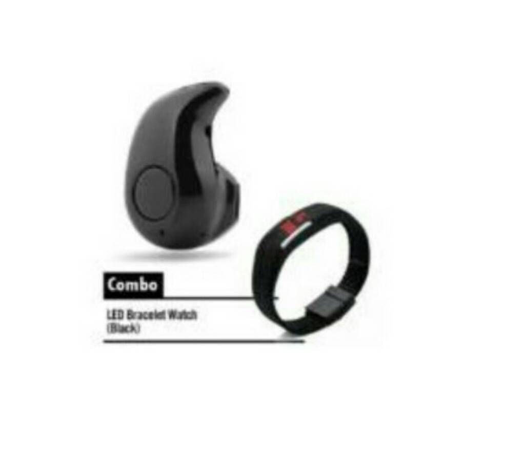 Combo LED Sports Watch and Mini Bluetooth Wireless Headset