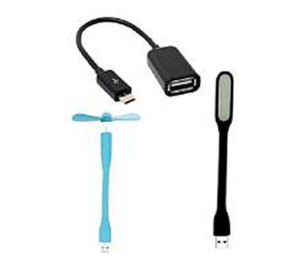 BMI-USB FAN.USB LIGHT AND OTG CABLE Combo
