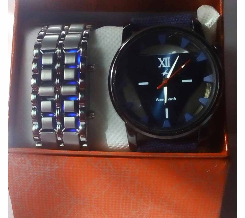LED Samurai & FASTRACK Watch combo