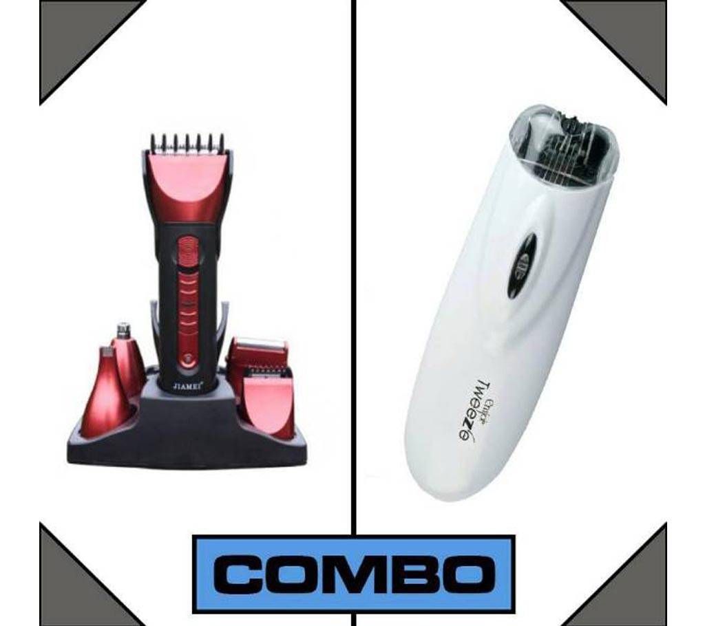 Combo of Kemei Trimmer and Emjoi Tweeze Facial Epilator 
