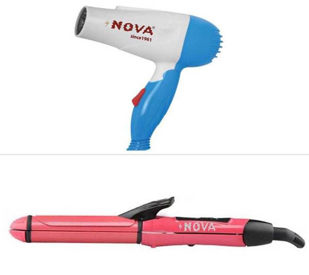 Nova 2 in 1 Hair Straightener & Dryer Combo
