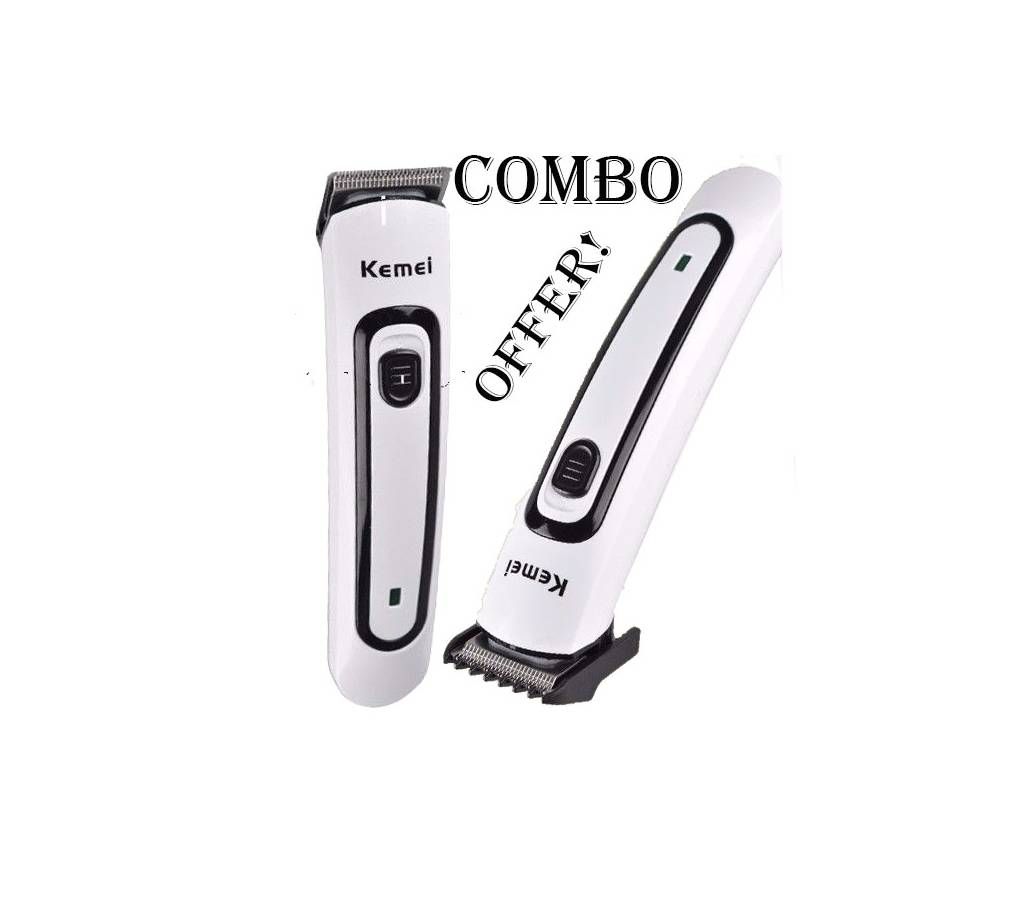 Combo of Rechargeable Electric Hair Trimmer and Rechargeable Electric Trimmer 