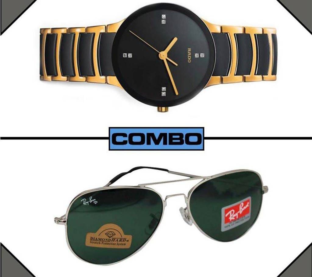 RADO (copy) watch and Ray Ban (copy) sunglasses combo 