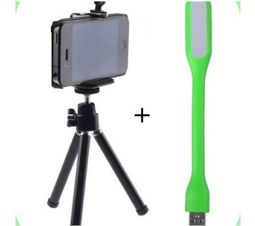 USB LED Light + Mobile Phone Stand Combo