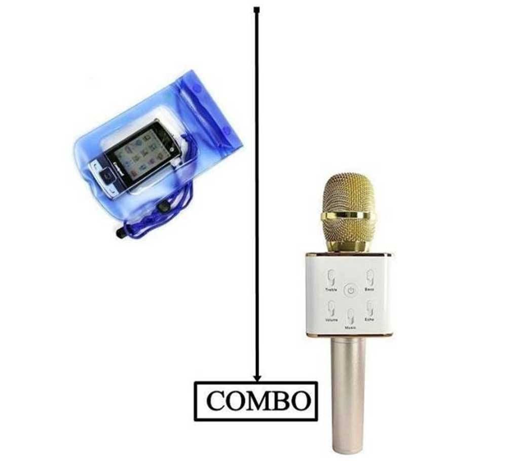 Combo of Waterproof Mobile Bag & Bluetooth Speaker Microphone