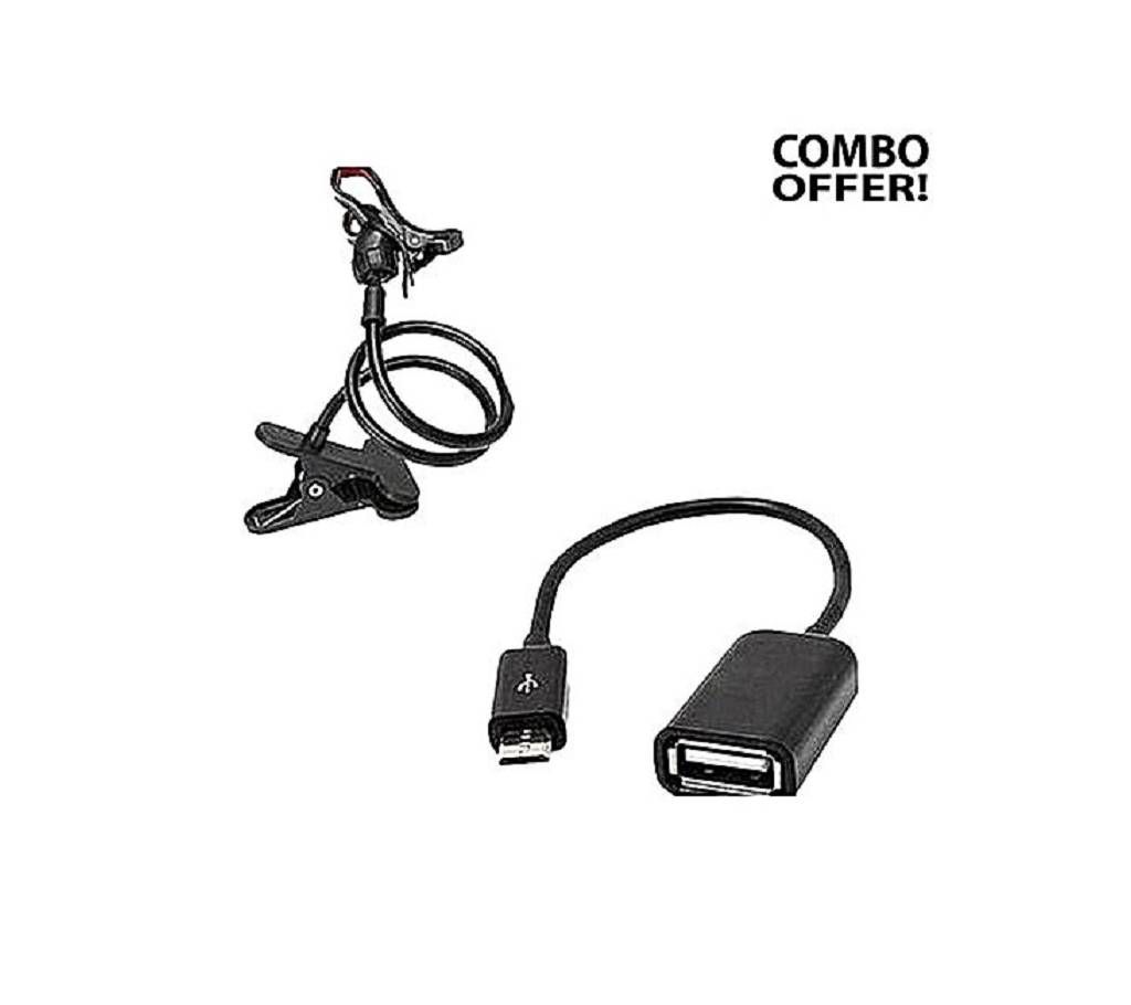 Mobile Tablet Stand Micro USB OTG Cable Combo