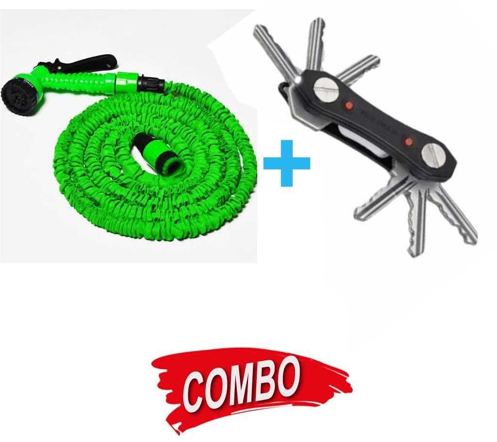 Magic hose pipe-50 feet (Extendable) + Smart Key Chain + Led Light Combo Offer 