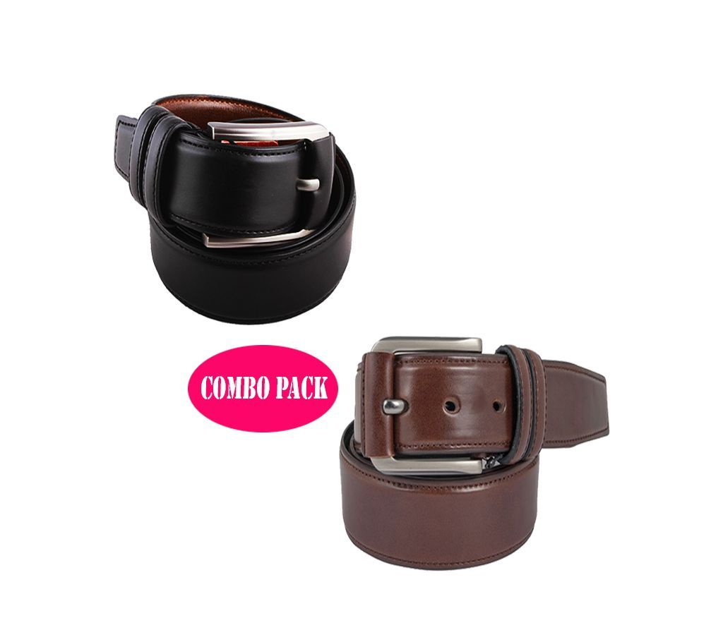 Safa leather 2 Pics Belt Combo Pack For Man