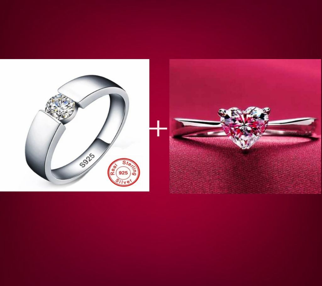 Women Heart Ring White Gold Filled AAA Zircon Ring And Zircon Male Ring Vashiria Fashion Plated Gold 925