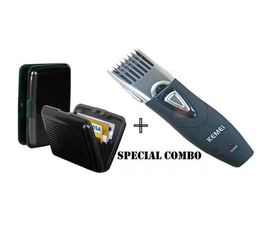 Kemei Gents Shaver Trimmer + Credit card holder