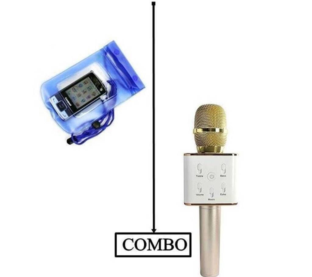 Combo of Waterproof Mobile Bag & Wireless Bluetooth 
