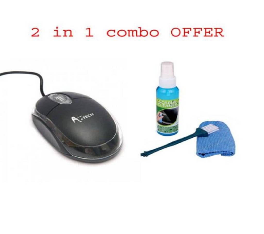 A.Tech USB Mouse & Monitor Fresher