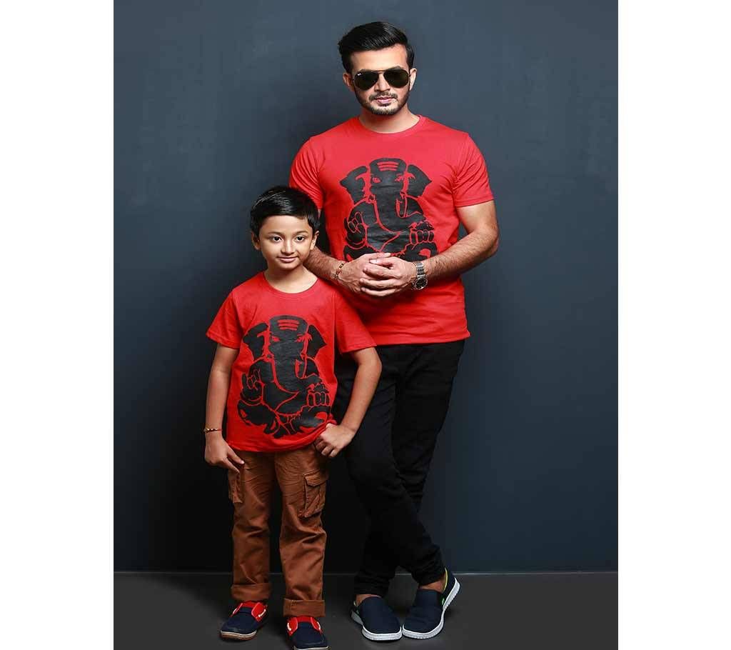Puja Special Men's & Kids Combo T-Shirt By Swapon’s World - SW3409T
