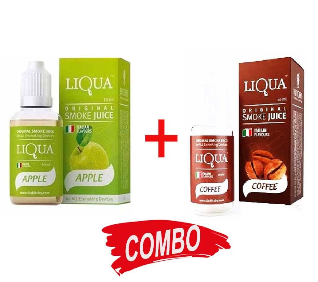LIQUA Coffee Flavor + Apple Flavor E-Liquid Combo Offer